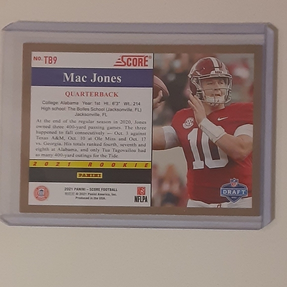 MAC JONES FOOTBALL CARD - Picture 2 of 2